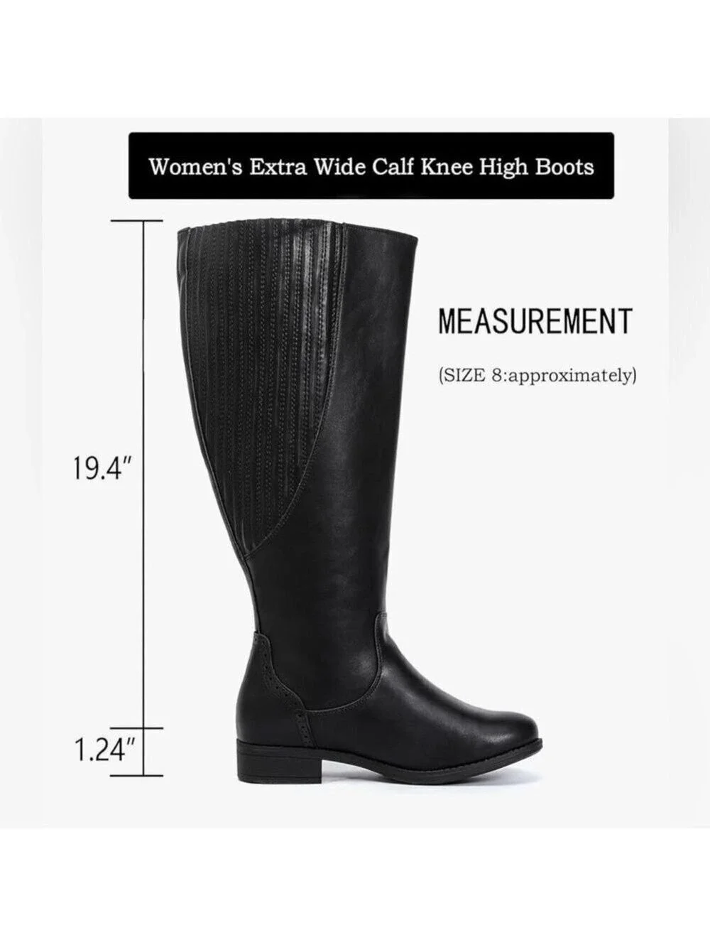 Black Knee High Boots Women's